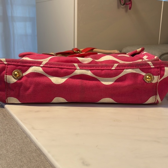Used Juicy Couture pink and red book bag - Picture 8 of 9